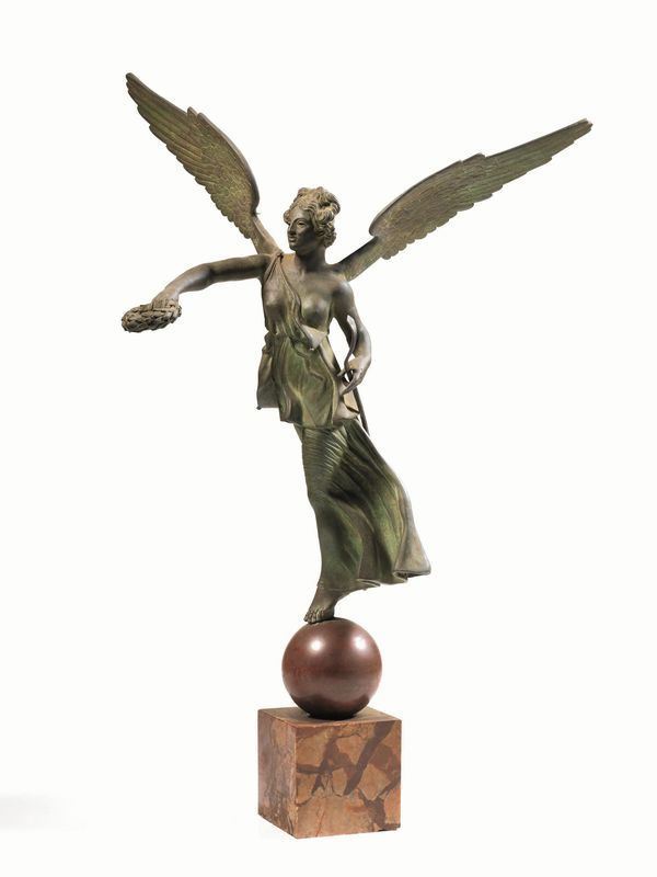 Scultura, sec. XIX, in bronzo a patina verde, raffigurante  - Asta Antiquariato, Collezionismo & Gioielli - Poggio Bracciolini Casa d'Aste
