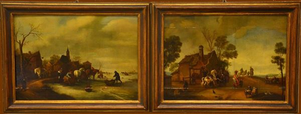 Scuola fiamminga, sec. XIX  - Asta Antiquariato, Collezionismo & Gioielli - Poggio Bracciolini Casa d'Aste