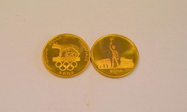 Tre medaglie in oro 900/1000