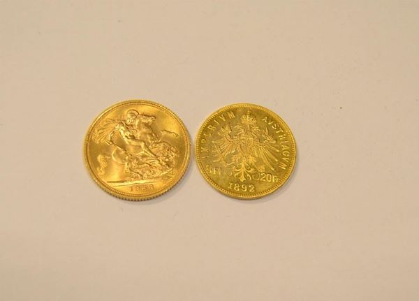 Moneta in oro  - Asta Decorazione di interni - Poggio Bracciolini Casa d'Aste