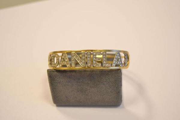 Bracciale in oro giallo e diamanti