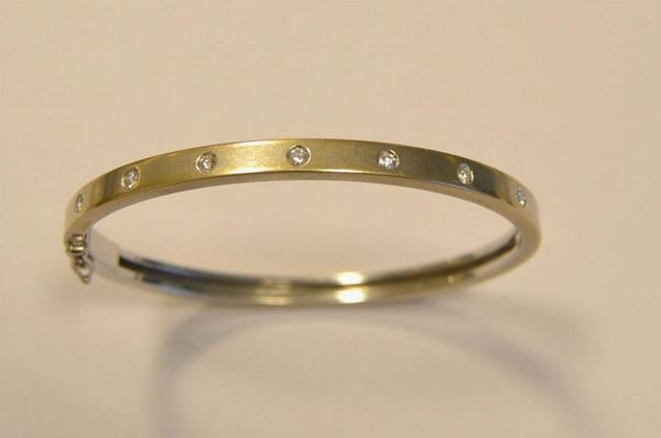 Bracciale in oro bianco e diamanti