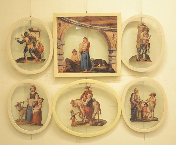 Quarantatr&egrave; stampe, sec. XX, raffiguranti  - Asta Decorazione di interni - Poggio Bracciolini Casa d'Aste