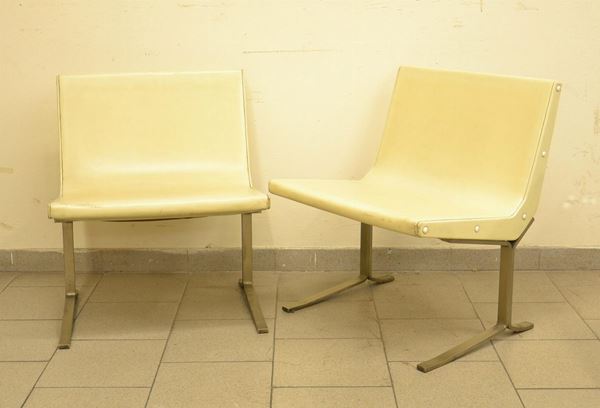 Coppia di poltroncine, anni 70, manifattura Formanova,