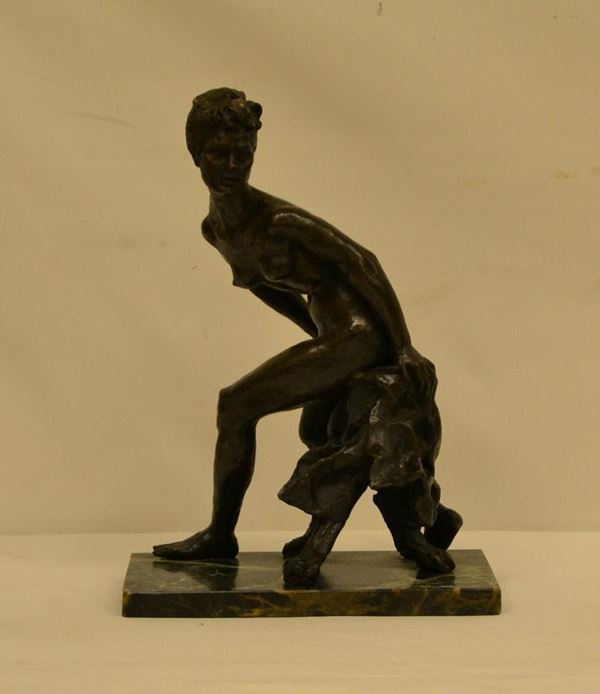 Scultura, sec. XX, in bronzo, raffigurante