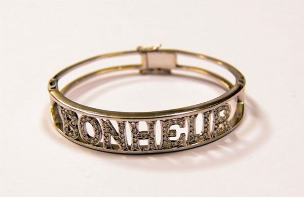 Bracciale in oro bianco e&nbsp; diamanti