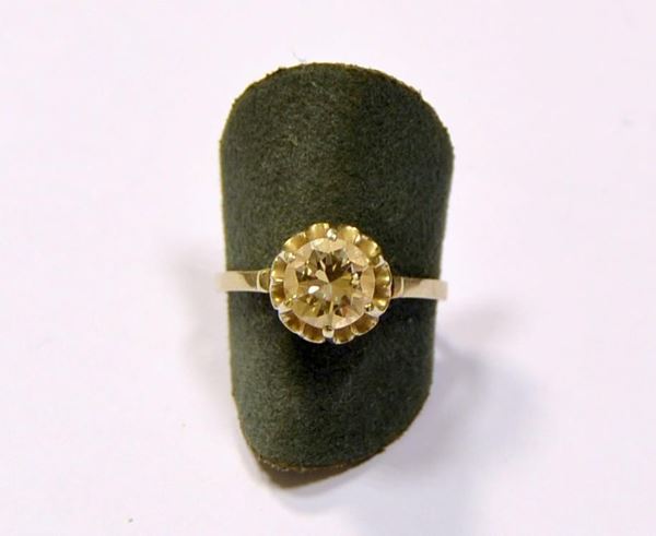 Anello in oro bianco e diamante