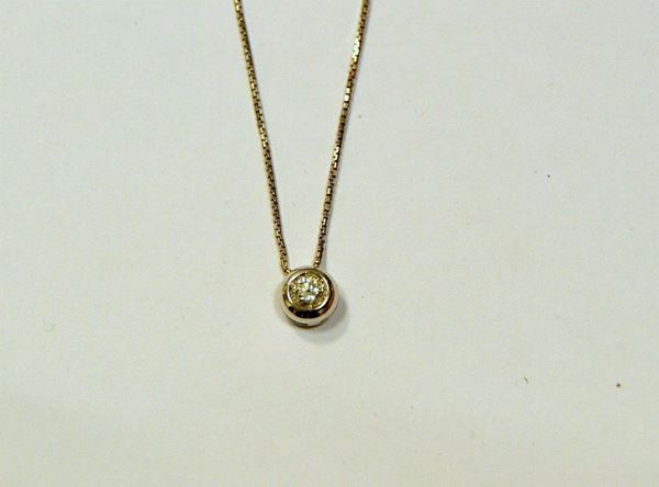 Collana in oro bianco e diamanti, Punto Luce
