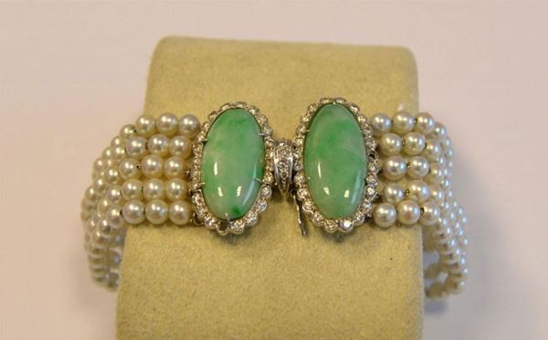 Bracciale in oro bianco, diamanti e giada&nbsp;&nbsp;&nbsp;&nbsp;&nbsp;&nbsp;&nbsp;&nbsp;&nbsp;&nbsp;&nbsp;&nbsp;&nbsp;&nbsp;&nbsp;&nbsp;&nbsp;&nbsp;&nbsp;&nbsp;&nbsp;&nbsp;&nbsp;&nbsp;&nbsp;&nbsp;&nbsp;&nbsp;&nbsp;&nbsp;&nbsp;&nbsp;&nbsp;