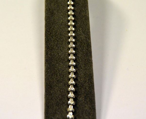 Bracciale in oro bianco e diamanti