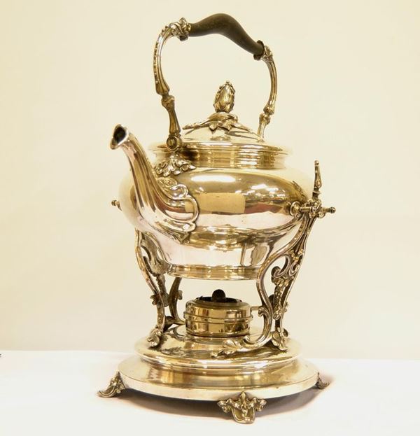 Samovar , Inghiletrra sec. XX , Christofle, in metallo argentato