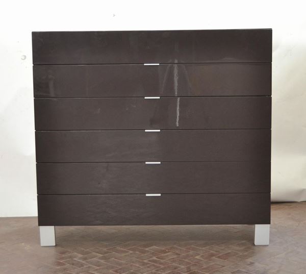 Cassettiera, design Moka, in legno