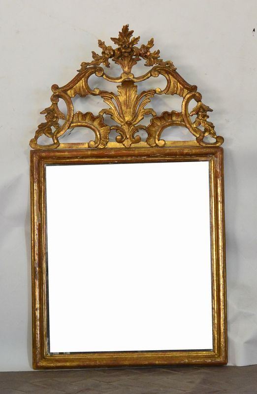 Specchiera, Italia settentrionale, sec. XVIII,  - Asta ARREDI, OGGETTI D'ARTE, DIPINTI E GIOIELLI - Poggio Bracciolini Casa d'Aste