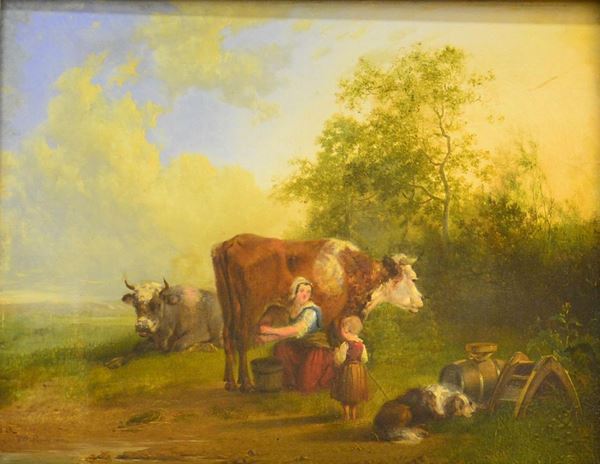 Scuola inglese, sec. XIX,  - Asta ARREDI, OGGETTI D'ARTE, DIPINTI E GIOIELLI - Poggio Bracciolini Casa d'Aste