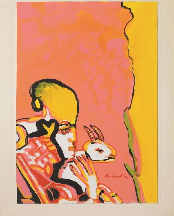 Remo Brindisi  - Asta ARREDI, OGGETTI D'ARTE, DIPINTI E GIOIELLI - Poggio Bracciolini Casa d'Aste