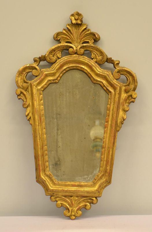 Specchierina, Italia centrale, sec. XVIII, in cornice  - Asta ARREDI, OGGETTI D'ARTE, DIPINTI E GIOIELLI - Poggio Bracciolini Casa d'Aste