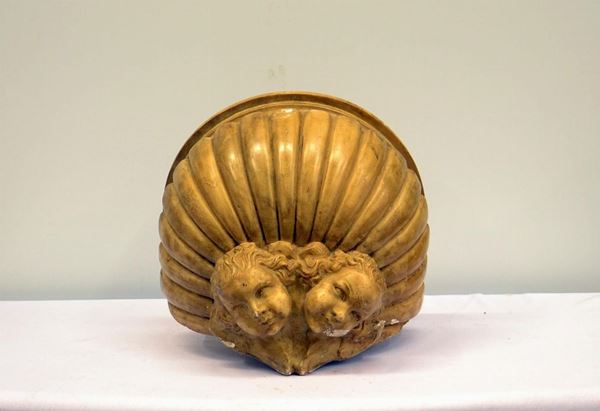 Acquasantiera, sec. XIX , in marmo  - Asta ARREDI, OGGETTI D'ARTE, DIPINTI E GIOIELLI - Poggio Bracciolini Casa d'Aste
