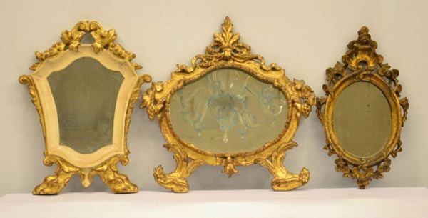 Cartagloria, sec. XIX, in cornice intagliata e dorata a mecca