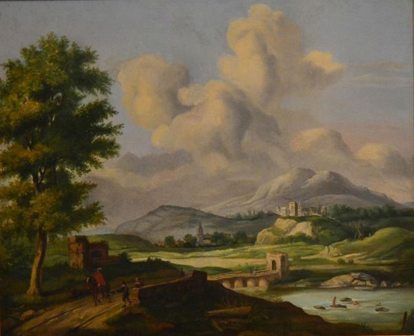 Scuola francese, inizi sec. XX,  - Asta ARREDI, OGGETTI D'ARTE, DIPINTI E GIOIELLI - Poggio Bracciolini Casa d'Aste