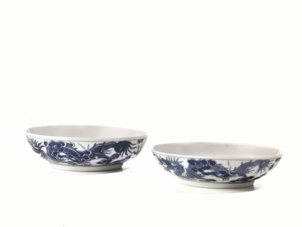 COPPIA DI PIATTINI, CINA, FINE DINASTIA QING, SEC. XIX