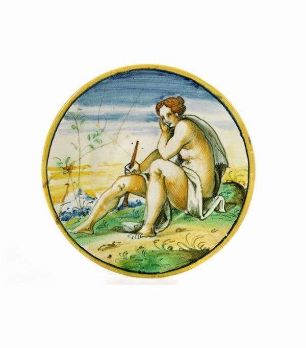 PIATTO, AREA VENETA, 1550-1560  - Asta INTERNI | GIOIELLI, orologi , Mobili, OGGETTI D'ARTE e Dipinti - Poggio Bracciolini Casa d'Aste