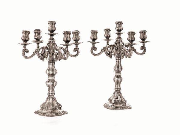 COPPIA DI CANDELABRI, SECOLO XX