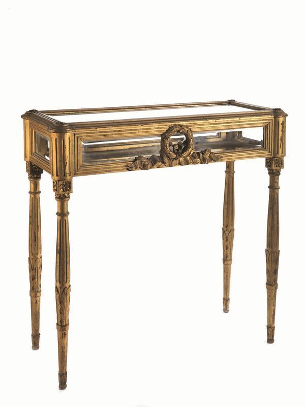 TAVOLINO A BACHECA, STILE LUIGI XVI, SECOLO XIX  - Asta INTERNI | GIOIELLI, orologi , Mobili, OGGETTI D'ARTE e Dipinti - Poggio Bracciolini Casa d'Aste
