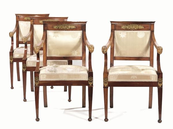 QUATTRO POLTRONCINE, TOSCANA, PRIMA MET&Agrave; SECOLO XIX