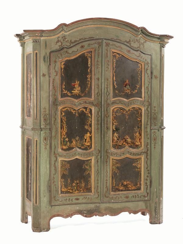 ARMADIO, SECOLO XVIII  - Asta INTERNI | GIOIELLI, orologi , Mobili, OGGETTI D'ARTE e Dipinti - Poggio Bracciolini Casa d'Aste