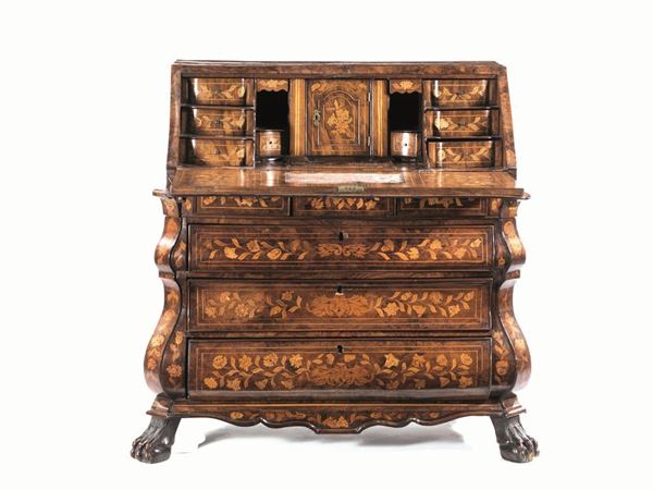 CASSETTONE CON RIBALTA, OLANDA, SECOLO XVIII