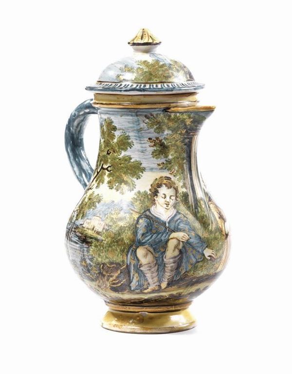 CAFFETTIERA, CASTELLI D&rsquo;ABRUZZO, BERARDINO GENTILI ATTR., SECONDA MET&Agrave; DEL SECOLO XVIII CIRCA