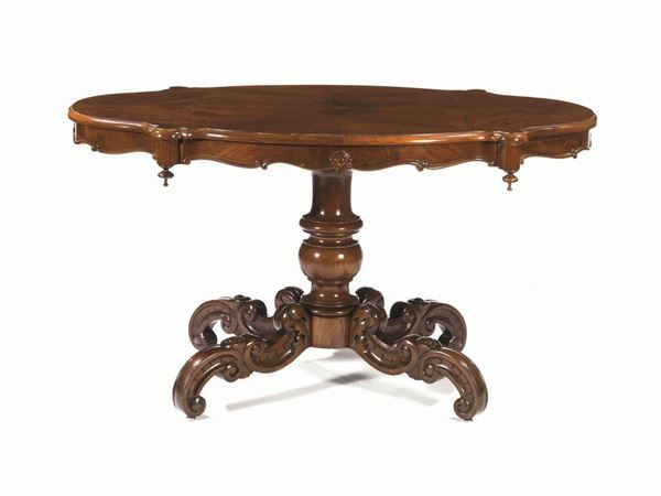 TAVOLO LUIGI FILIPPO, SECOLO XIX  - Asta INTERNI | GIOIELLI, orologi , Mobili, OGGETTI D'ARTE e Dipinti - Poggio Bracciolini Casa d'Aste