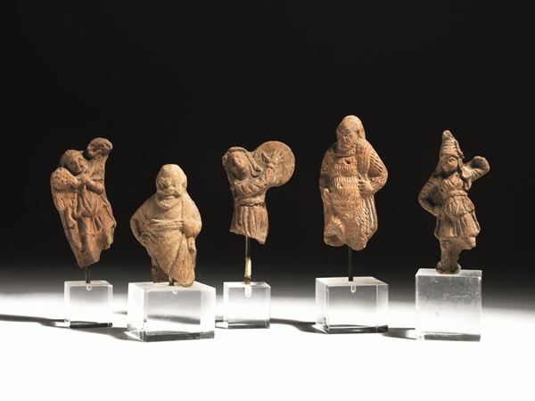 LOTTO DI CINQUE REPERTI, MAGNA GRECIA IV-III SECOLO A.C.