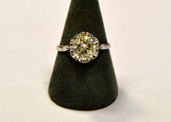 ANELLO ORO BIANCO E DIAMANTE