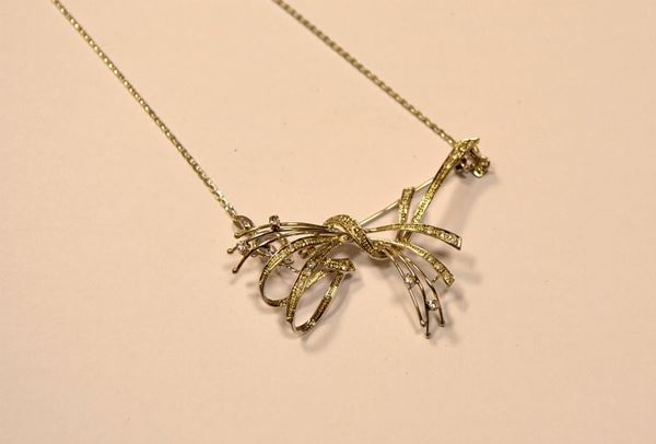 COLLANA IN ORO BIANCO E DIAMANTI
