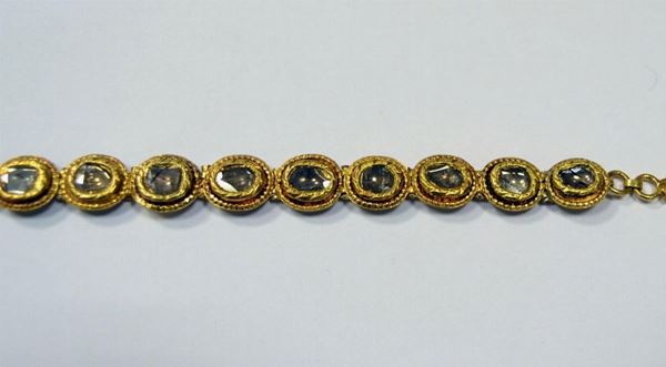 BRACCIALE IN ORO GIALLO E DIAMANTI