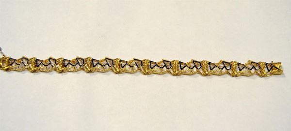 BRACCIALE IN ORO GIALLO E SMALTO