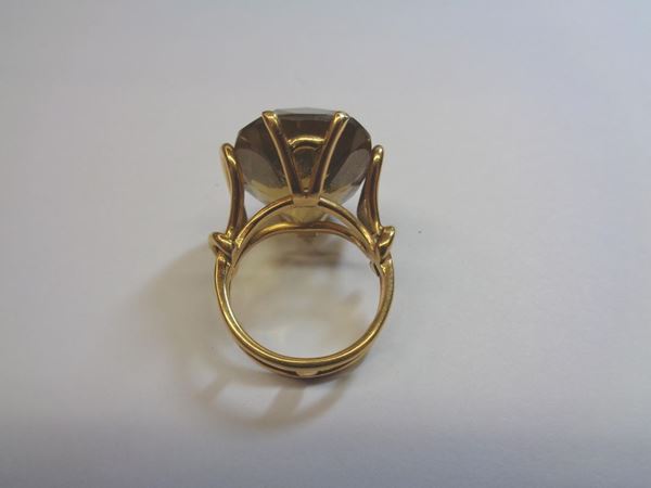 ANELLO IN ORO GIALLO E CITRINO