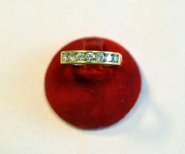 ANELLO IN ORO GIALLO E DIAMANTI  - Asta ANTIQUARIATO, COLLEZIONISMO E GIOIELLI - Poggio Bracciolini Casa d'Aste