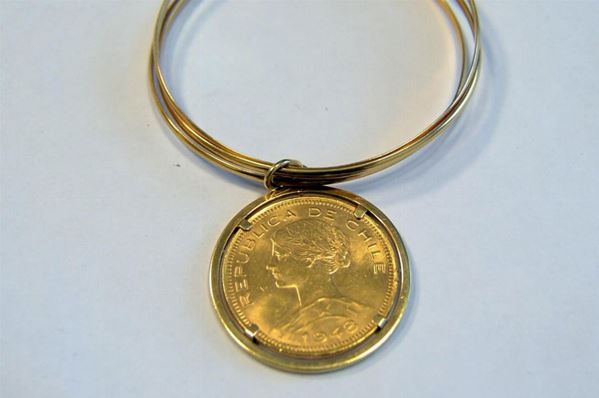 BRACCIALE IN ORO GIALLO  - Asta ANTIQUARIATO, COLLEZIONISMO E GIOIELLI - Poggio Bracciolini Casa d'Aste