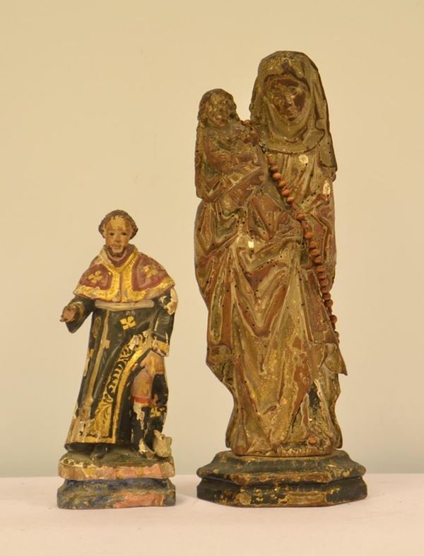 Scultura, Italia centrale, sec. XVIII, in legno laccato,