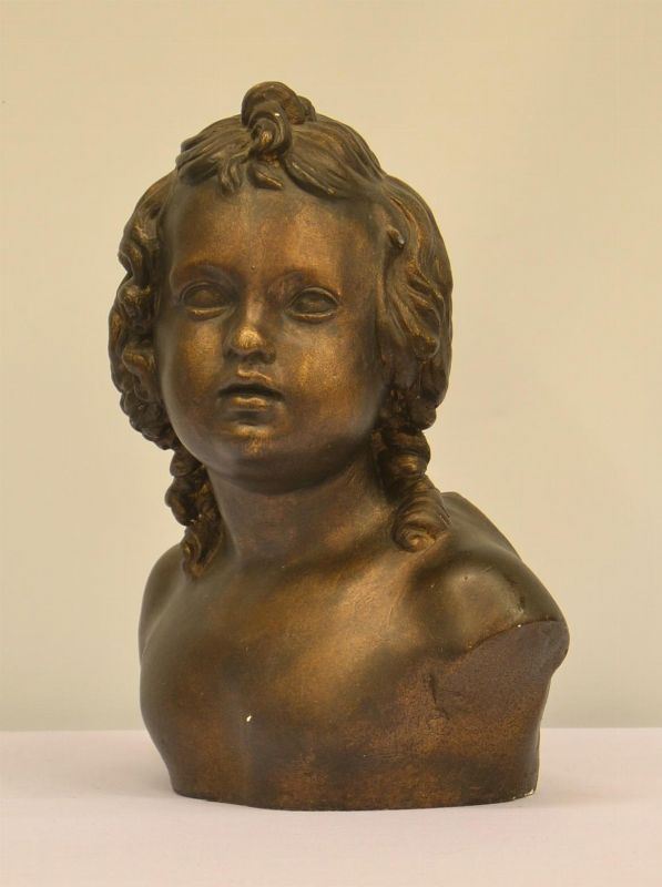 Scultura, sec. XX, in gesso bronzato,