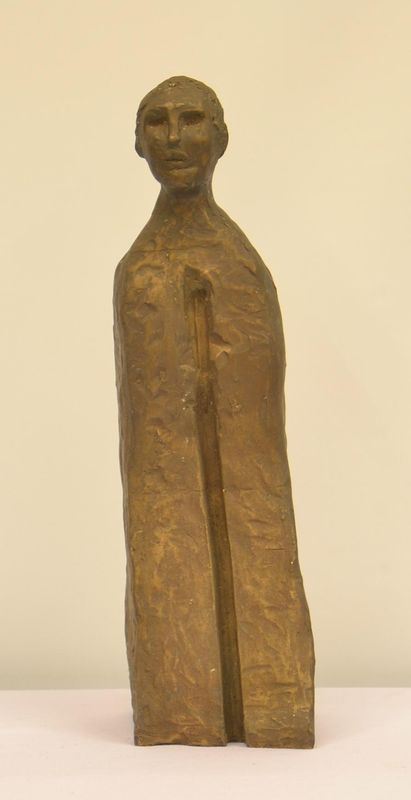 Scultura, met&agrave; sec. XX, in bronzo,