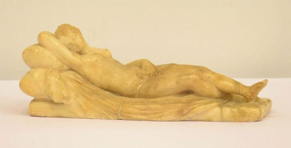Scultura, sec. XVII, in alabastro, raffigurante nudo