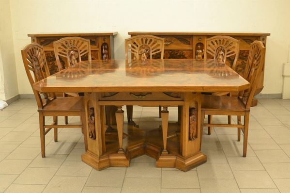 Scuola d&#8217;arte del legno di Cascina, firmata D. Morozzi 1929