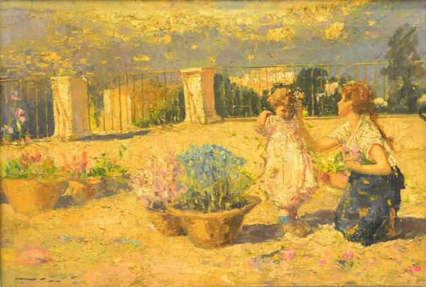 Scuola italiana, inizi sec. XX  - Asta ANTIQUARIATO, COLLEZIONISMO E GIOIELLI - Poggio Bracciolini Casa d'Aste