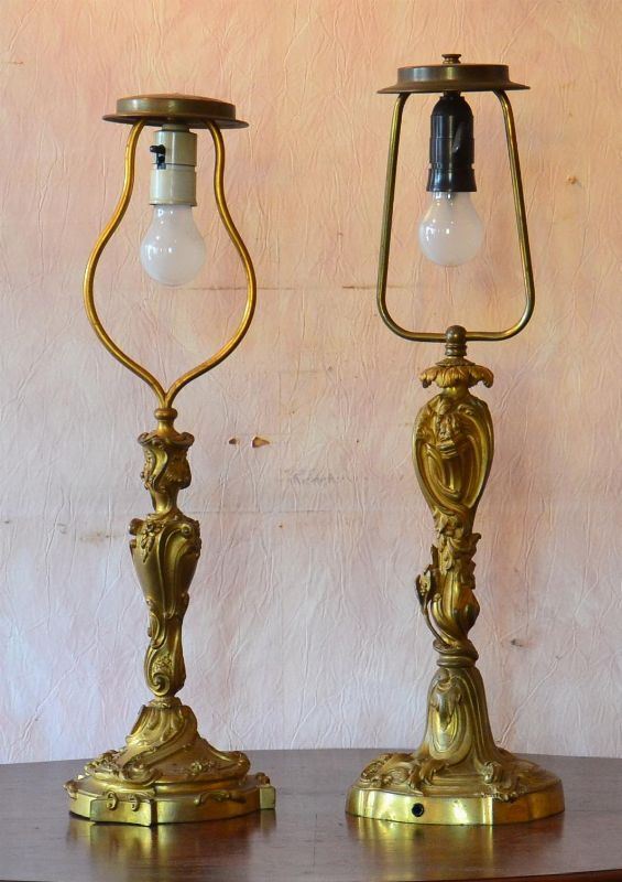 Due lumi da tavolo, in stile Biedermeier,