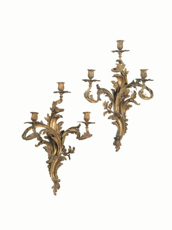 COPPIA DI APPLIQUES, FINE SECOLO XIX