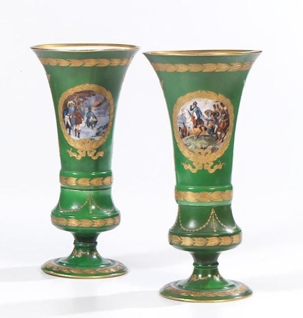 COPPIA DI VASI, MANIFATTURA RICHARD GINORI, 1900 CIRCA,  - Asta ANTIQUARIATO, COLLEZIONISMO E GIOIELLI - Poggio Bracciolini Casa d'Aste