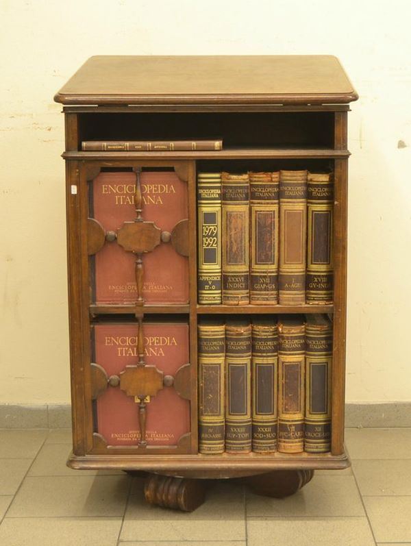 Libreria girevole, Inghilterra, inizi sec. XX, piano da alzarsi